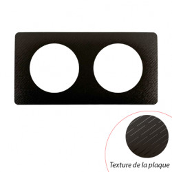 Plaque Céliane Noir Météore 2 postes - LEGRAND CP0702