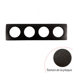 Plaque Céliane Noir Météore 4 postes - LEGRAND CP0704