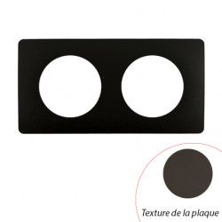 Plaque Céliane Noir Mat 2 postes - LEGRAND CP0102