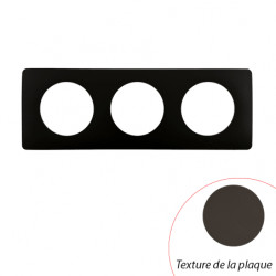 Plaque Céliane Noir Mat 3 postes - LEGRAND CP0103