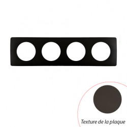 Plaque Céliane Noir Mat 4 postes - LEGRAND CP0104