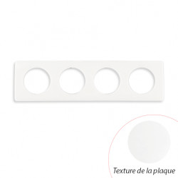 Plaque Céliane Blanc Emaille 4 postes - LEGRAND CP0004