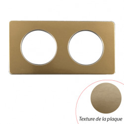 Plaque Céliane Bronze Satiné 2 postes - LEGRAND CP1602