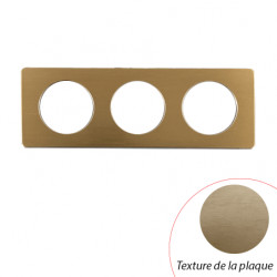 Plaque Céliane Bronze Satiné 3 postes - LEGRAND CP1603