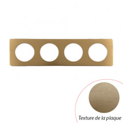 Plaque Céliane Bronze Satiné 4 postes - LEGRAND CP1604