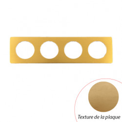 Plaque Céliane Laiton Satiné 4 postes - LEGRAND CP1204