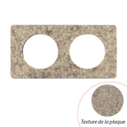 Plaque Céliane Feutre 2 postes - LEGRAND CP1502