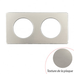 Plaque Céliane Alu Satiné 2 postes - LEGRAND CP1702