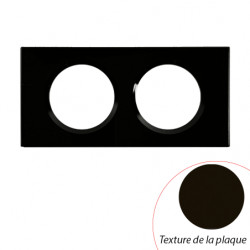 Plaque Céliane Verre Onyx 2 postes - LEGRAND CP1902