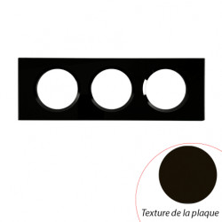 Plaque Céliane Verre Onyx 3 postes - LEGRAND CP1903