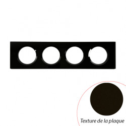 Plaque Céliane Verre Onyx 4 postes - LEGRAND CP1904