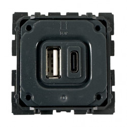 Chargeur USB double Type A-C 20W Céliane - LEGRAND CM0153