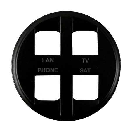 Enjoliveur RJ45 quadruple Céliane Noir NEW