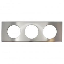 LEGRAND 069103 - Plaque 3 postes Inox brossé Céliane