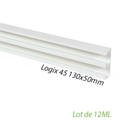 Goulotte à clippage direct 130x50mm Lot de 12ml - PLANET WATTOHM 68034
