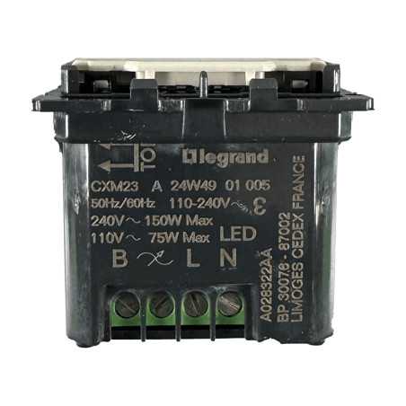 Variateur 3 fils avec neutre 150W LED Céliane - LEGRAND CM0064