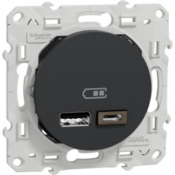 Odace Chargeur double USB type A+C 2,4A - S540401