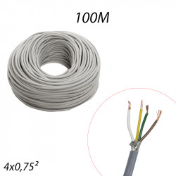 Câble de données blinde Liycy 4x0.75mm Couronne de 100m