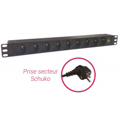 Bandeau PDU 9 prises avec voyant lumineux 19 Pouces - SOCAMONT 71639