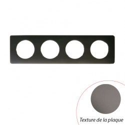 Plaque Céliane Gris Cendré 4 postes - LEGRAND CP1004