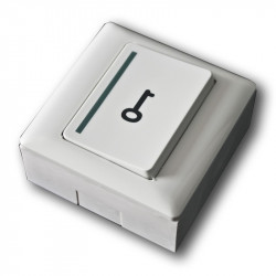 Bouton poussoir sortie en saillie 86x86mm en ABS avec symbole - ACIE BOPO