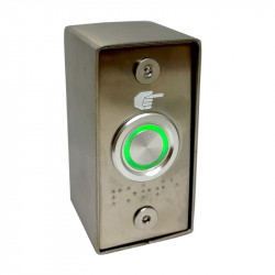 Bouton poussoir PMR main libre métal en saillie 84x41mm - ACIE BOPOIS-IP68