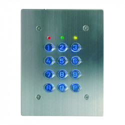 Clavier alarme ou contrôle d'accès INOX touches métallique 2 relais - ACIE SU2-EAB-TME