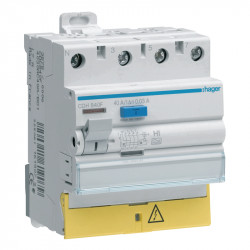 Interrupteur différentiel Hager 3P+N 40A 30mA Type-A/Hi à vis - CDH840F