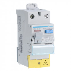 Interrupteur différentiel Hager 63A 30mA Type-AC 1P+N a vis - CDC163F