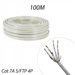 Câble RJ45 Catégorie 7 S/FTP 4 paires Couronne de 100m