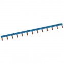 Peigne d'alimentation bleu Hager NEUTRE horizontal 13 modules - KB163N