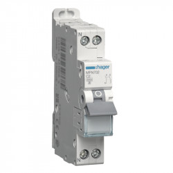 Disjoncteur Hager monophasé 1P+N à vis C-2A - MFN702