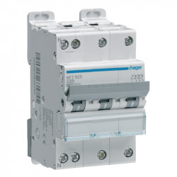 Disjoncteur Hager 3P+N à vis 6-10kA Courbe C 6A - NFT806
