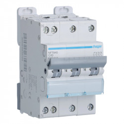 Disjoncteur Hager 3P+N à vis 6-10kA Courbe C 40A - NFT840