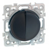 Square Double interrupteur va et vient Anthracite