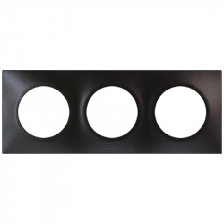 Square Plaque triple Anthracite - EUROHM 60398