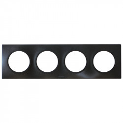 Square Plaque quadruple Anthracite - EUROHM 60399