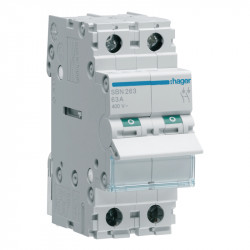 Interrupteur modulaire Hager 2 Pôles 63A - SBN263