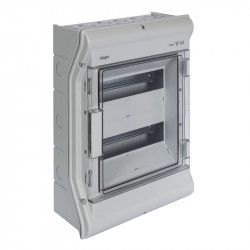 Coffret étanche Hager Vector IP55 2 Rangées 12 modules - VE212F