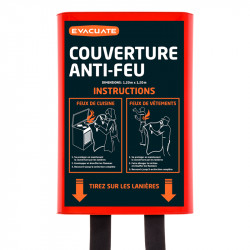 Couverture anti-feu 120cmx120cm - EVACUATE 033664