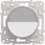 SCHNEIDER S520266 - Bouton poussoir porte étiquette, blanc, Odace