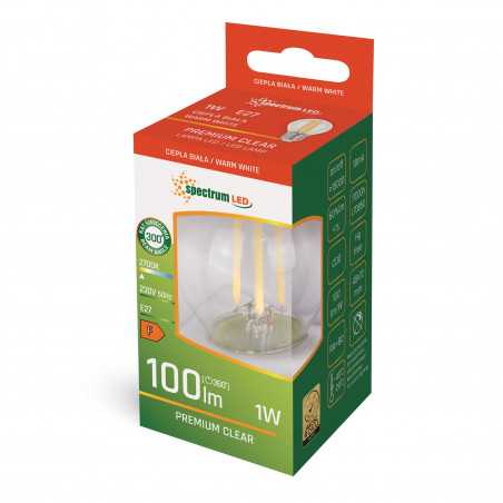 Ampoule LED E27 Ball 1W 2700K blanc chaud - WOJ14581