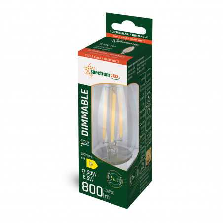 Ampoule LED E14 Flamme 5,5W 2700K Dimmable - WOJ14646
