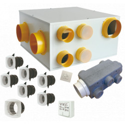 Kit VMC Double flux Twin Air70 Hygro monobloc avec 7 bouches - AUTOGYRE 911971