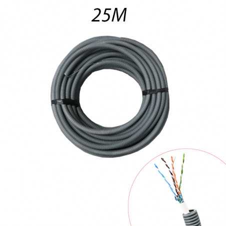 Gaine électrique Préfilée ICTA 20mm avec câble RJ45 Cat6FTP