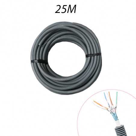 Gaine électrique ICTA Préfilée câble Grade 3 TV - Couronne de 25ml