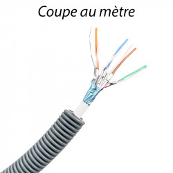 Gaine électrique Préfilée ICTA20mm + câble Grade 3 TV - Coupe au mètre
