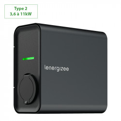 Borne recharge voiture électrique réglable de 3,6 à 11 kW Prise Type 2 - LENERGIZEE 422423