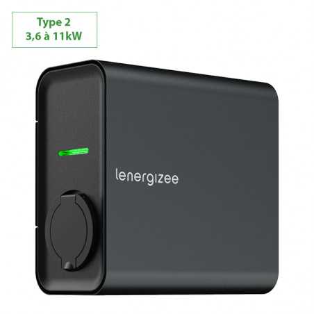 Borne recharge voiture électrique réglable de 3,6 à 11 kW Prise Type 2