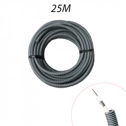 Gaine électrique Préfilée ICTA20mm + câble coaxial TV Blanc - Couronne de 25ml